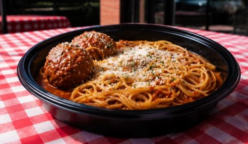 Spaghetti and meatballs from the Family Pack